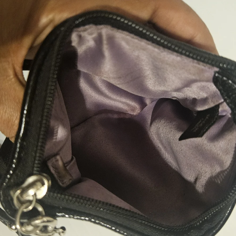 Coach Black Signature Wristlet Clutch